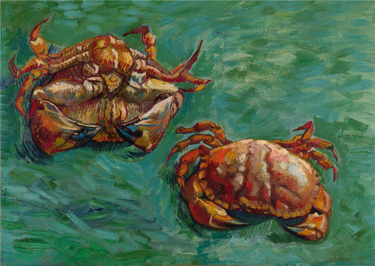 Two Crabs Vincent Willem Van Gogh Oil Painting